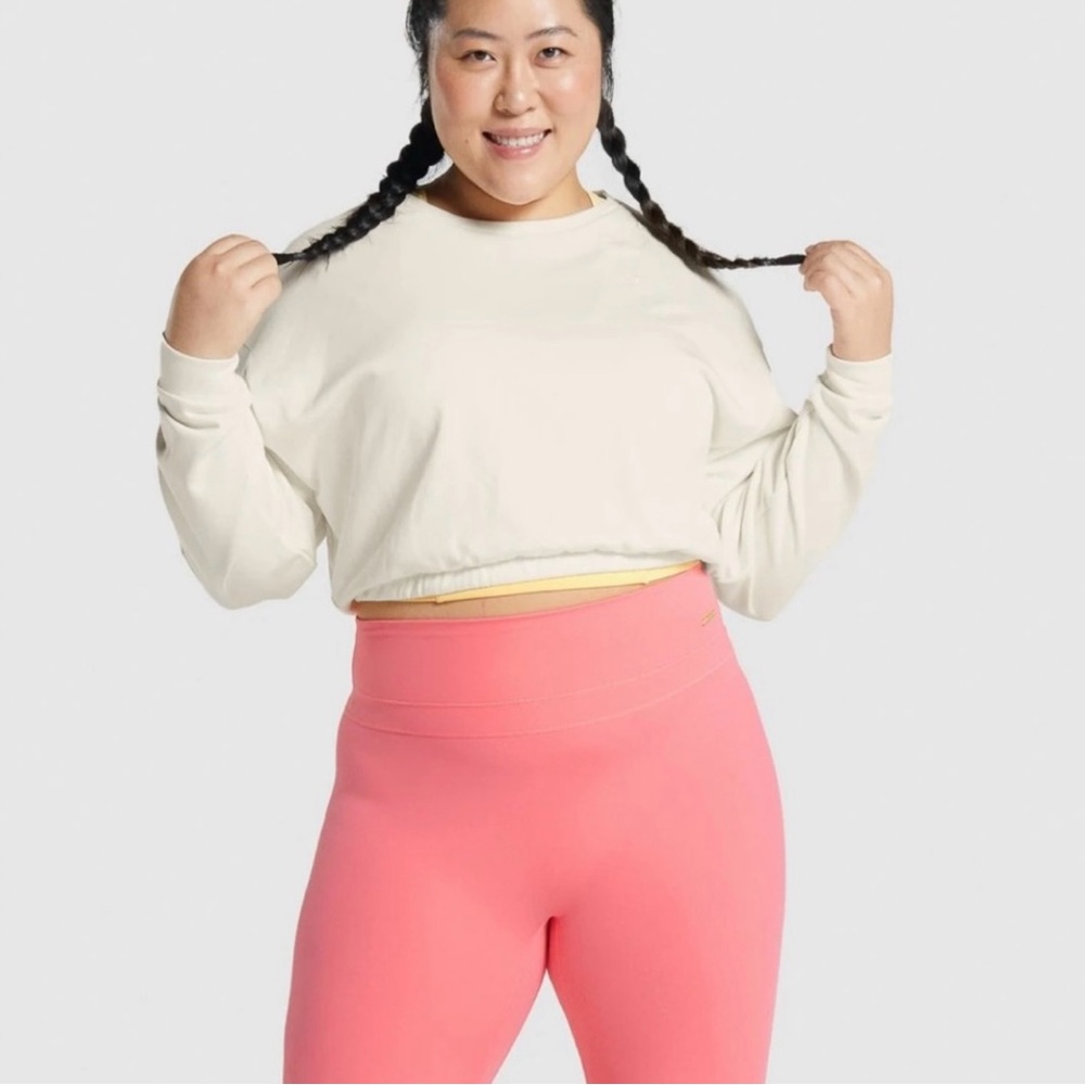 Gymshark x Whitney Simmons White Crop Sweater